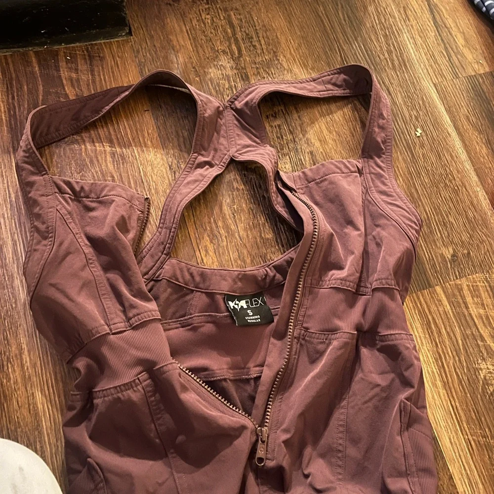 POPFLEX Women's Jumpsuit in Mauve Brown - Picture 2 of 2